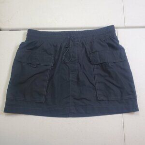 Wild Fable Cargo Parachute Skirt Black Adjustable Drawstring Waist Women's M